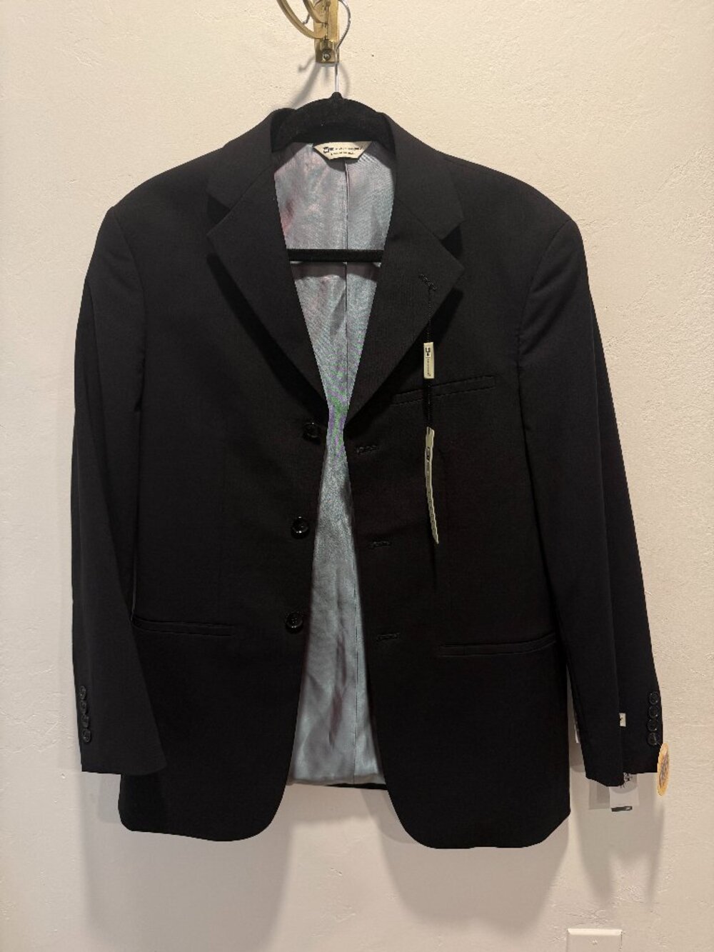 NWT Wilke-Rodriguez Black Wool Blend Blazer 36S